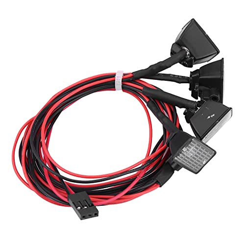 RC LED Light Strip, Waterproof Red White Off-Road Light Bar Roof Mount for RC Crawler Hobbyists Night Driving Outdoor Exploration