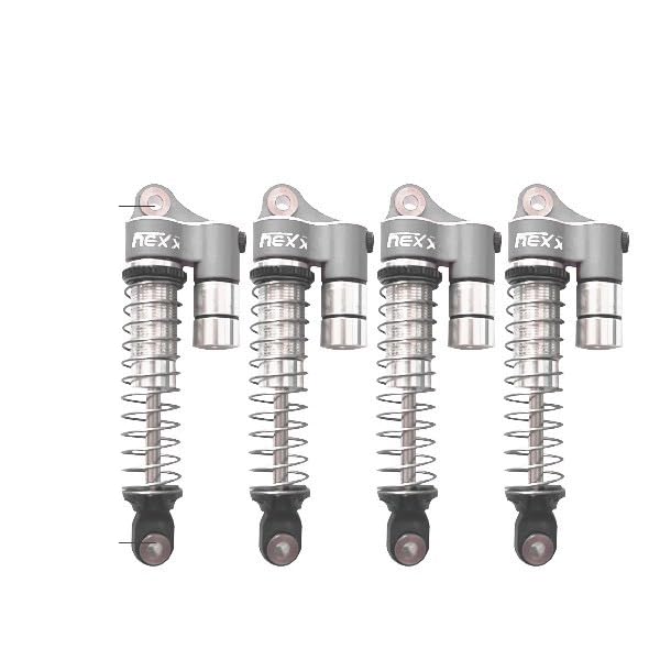 Nexx Racing Reservoir Shock (4 pcs) for RC Crawler TRX4M Scale 1/18 (HELIDIRECT) (Gun Metal) - color: Gun Metal
