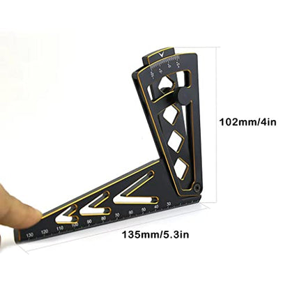 RC Car Height Ruler Universal 1 10 1 8 1 7 Adjustable Wheel Rim Camber Gauge Repair Work Tools Measuring Accessory - (Color: Black, CN)