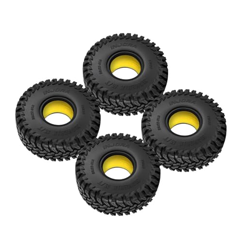 INJORA 63 * 22mm 1.0" MAVERIX M/T Tires and Rubber Inserts for 1/18 1/24 RC