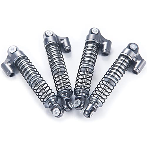 RC Shock Absorber 56mm Dampers, Titanium | Aluminum Alloy, Ajustable Shocks, For TRX4M Upgrades 1/18 Scale, RC Crawler Car, Accessories - color: Titanium
