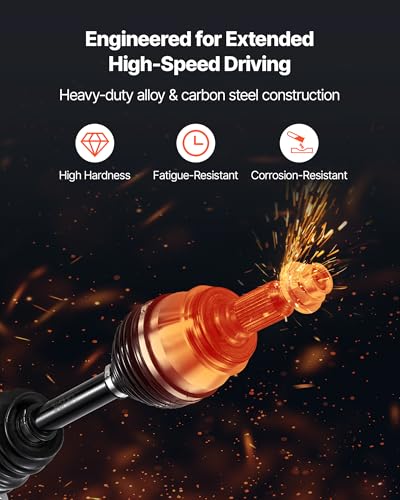 VEVOR CV Axle Shaft Assembly, 2 Pieces Front Left & Right Side (Driver and Passenger Side), Automotive Replacement CV Joint Axles Pair Compatible with 2006-2010 Hummer H3, Alloy Steel & Carbon Steel - size: 2006-2010 Hummer H3, style: Front Driver and Pas