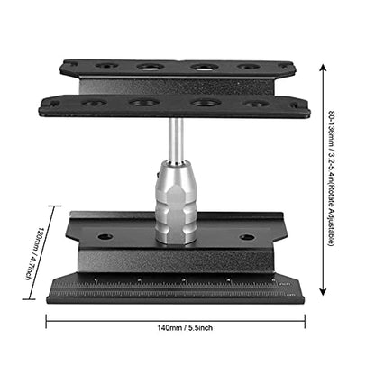 Car Repair Station, Rotation Assembly Platform Work Stand with Strong Professionalism and Adjustable Height for 1/8 1/10 RC Model Car(Black)