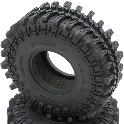 2pcs RC 1.9 Mud-Terrain Tires Tyres Height 121mm/4.75inch for 1/10 Redcat Gen8 / Traxxas TRX-4 / RC4WD D90 TF2 / Tamiay CC01 / Axial SCX10 90047 SCX10 III & Other 1/10 Crawler