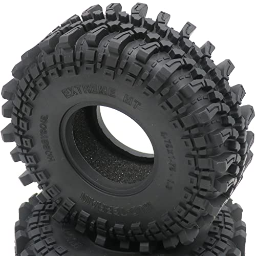 2pcs RC 1.9 Mud-Terrain Tires Tyres Height 121mm/4.75inch for 1/10 Redcat Gen8 / Traxxas TRX-4 / RC4WD D90 TF2 / Tamiay CC01 / Axial SCX10 90047 SCX10 III & Other 1/10 Crawler