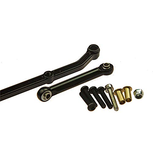 2pcs Aluminum Steering Link Arm Tie Rod for 1/10 RC Axial SCX10 | Long-144mm, short-54mm