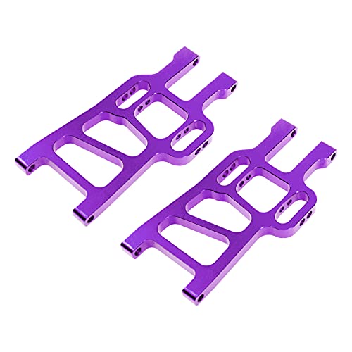Metal Front Lower Suspension Arm Upgrade Part 08005 Compatible with Redcat Racing HSP 94111 1/10 RC Car Truck (Purple) - color: Purple
