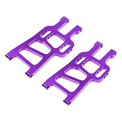Metal Front Lower Suspension Arm Upgrade Part 08005 Compatible with Redcat Racing HSP 94111 1/10 RC Car Truck (Purple) - color: Purple