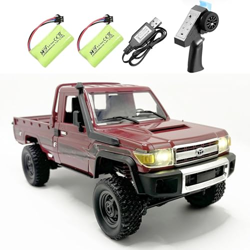 WPLDEWAN MN82 RC Rock Crawler 4x4 Toyota Land Cruiser Remote Control Truck | 1/12 RC Crawler Off Road Pickup RTR All Terrain Full Proportional 2.4GHz 280 Motor 2 Batteries Adult