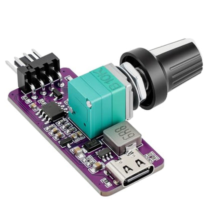 OwlTree DIY Type C 5V to 12V 4 Pin PWM Fan Speed Adapter Controller Supported PC Cooling Fan, Max 12V 8W Output