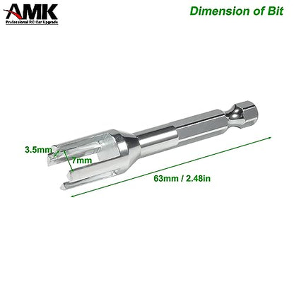 AMK RC Tool Kit Link Rod Ends Assembly 6.35mm Hex Bit Linkages Ball Joint Installing Equipment Shock Clamp 1/10 Scale Accessories for Axial SCX10 TRX4 (Red+Black) - color: Red+black