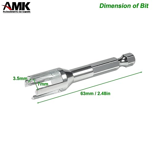 AMK RC Tool Kit Link Rod Ends Assembly 6.35mm Hex Bit Linkages Ball Joint Installing Equipment Shock Clamp 1/10 Scale Accessories for Axial SCX10 TRX4 (Blue+Black) - color: Blue+black