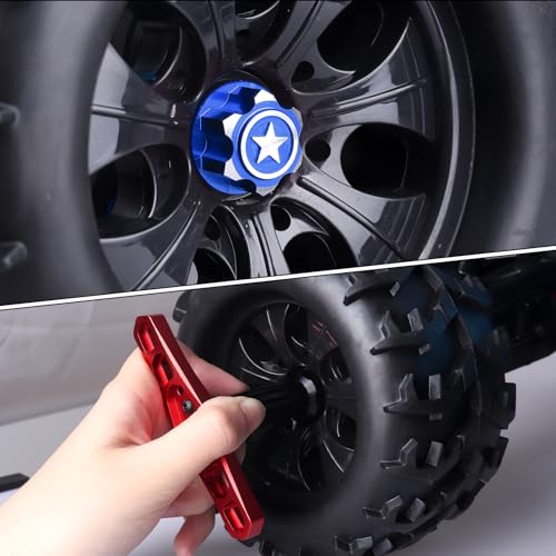 HobbyPark 17mm Hex Wheel Nuts Adapter with Wheel Hex Wrench Tool for Traxxas X-Maxx E-Revo E-Maxx Summit Monster Truck RC Tires (with Blue Nuts) - color: With Blue Nuts