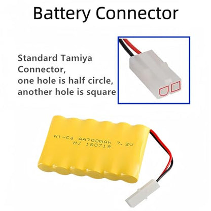 7.2V 700mAh NiCd AA Battery Pack with Standard Tamiya Plug for RC Car RC Truck Household Appliances RC Toys 7.2V Volt Battery