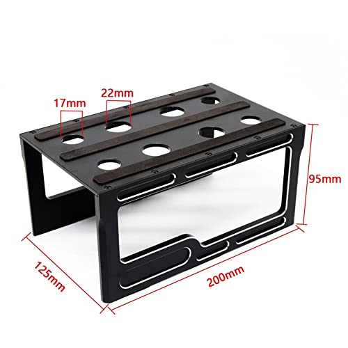 Metal RC Car Work Stand Repair Workstation Platform Shock Damper Pits Stand for 1/8 1/10 1/12 RC Cars Truck Buggy,Black