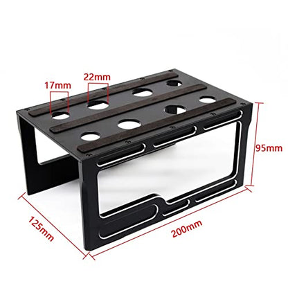 Metal RC Car Work Stand Repair Workstation Platform Shock Damper Pits Stand for 1/8 1/10 1/12 RC Cars Truck Buggy,Black