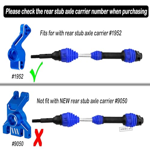 Drive Shaft CVD Axles Upgrades for 1/10 Slash VXL 4x4 Rustler Stampede Hoss VXL 4x4 4WD,4Pcs Front Rear Transmission Driveshaft Parts Hops Up,Navy Blue(Upgrades in 2023) - color: Navy Blue - 4pcs -Front Rear
