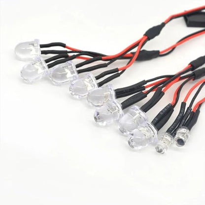 RC Front Rear Lamp Group Compatible with ZD for Racing MX-07 8786 1/7 RC Car Spare Parts Accessories Front and Rear Light Kit RC Car Light Set Lighting System