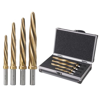 3/8" 1/2" 5/8" 3/4" 4Pcs M2 Chucking Reamer Set to Enlarge - size: M2 Set (4PCS)