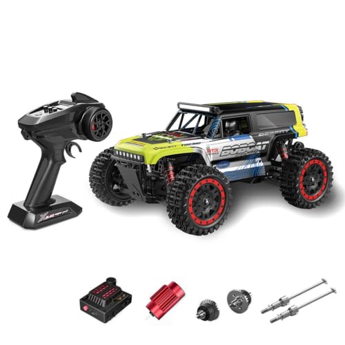 S912PRO 1/16 Remote Control Drift Car, 2.4G Brushless Full-Proportional 4WD 55KM/H High-Speed RC Climbing Car Mini 2 Batteries RC Buggy Rock Crawler Model Toy Gift -RTR - style: S912PRO 1/16, 2 Batteries, Green