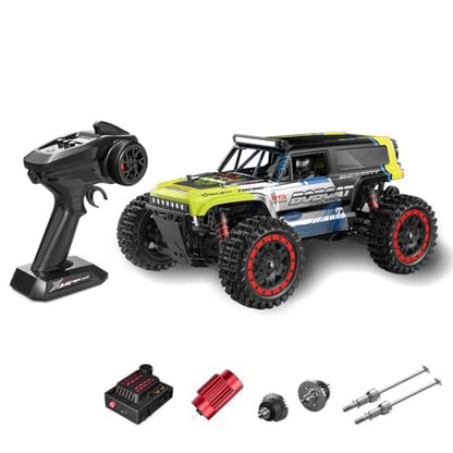 S912PRO 1/16 Remote Control Drift Car, 2.4G Brushless Full-Proportional 4WD 55KM/H High-Speed RC Climbing Car Mini 2 Batteries RC Buggy Rock Crawler Model Toy Gift -RTR - style: S912PRO 1/16, 2 Batteries, Green