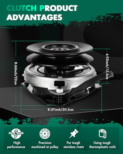 SCITOO Electric PTO Lawn Mower Clutch Compatible for Simplicity 1706692SM | for Warner 5215-22 - style: 01008544P