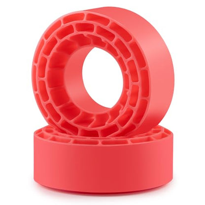 Super Soft Silicone Rubber Inserts fit for 68-72mm*24-27mm 1.3" Tires, RC Tire Inserts for TRX4M SCX24 1/18 1/24 Crawler Tire, Replacement of Sponge Foams 4pcs (Pink) - color: Pink