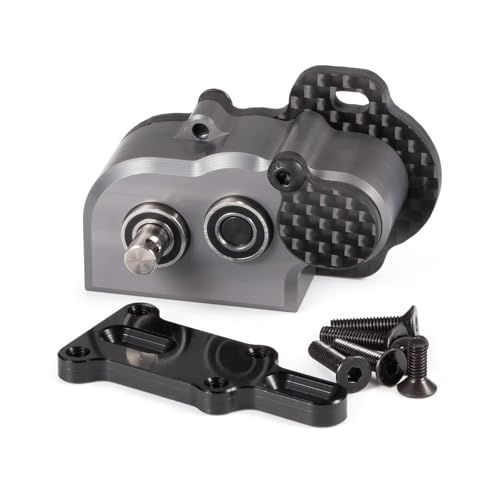 Ultralight Portal Transmission,48Pitch Tiny Gearbox,Machined Ultralight Portal Transmission Tiny Gearbox with Slipper Pad for 1/10 LCG Chassis Cheater Rigs Capra SCX10 III AR45 (Gray) - color: Gray