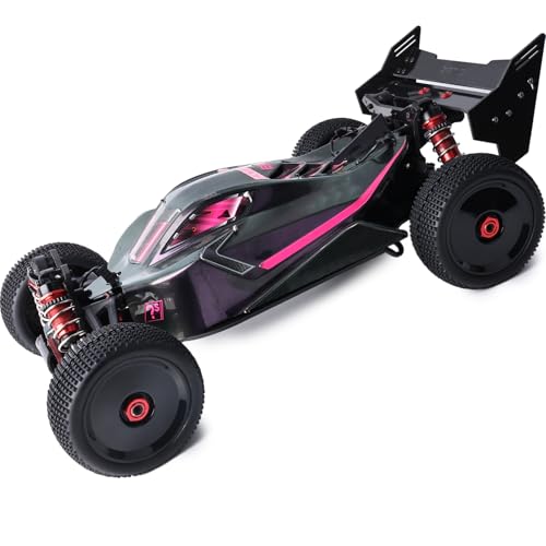 Preglued 17mm Hex 1/8 Scale RC Buggy Truggy Wheels and Tires RC Pin Tires Wheels for 1/8 Arrma Typhon 6S 3S Losi TLR 8IGHT X/E 2.0 XT/XTE Traxxas Team Associated HPI RC Off-Road Tyres (Black) - color: Black