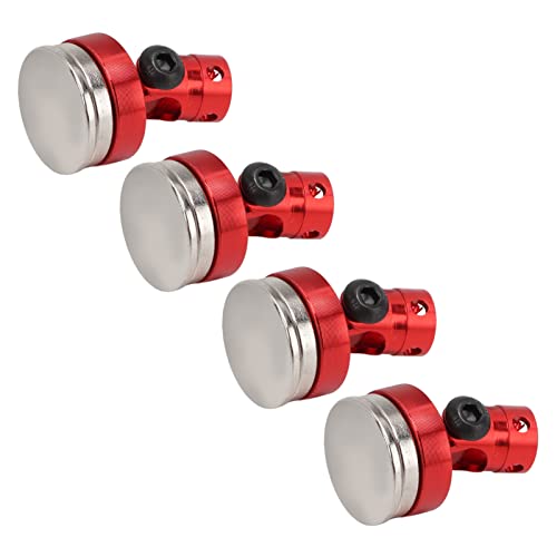 Keenso Light Aluminum Alloy RC Magnetic Body Post Set, Improve The Appearance of Your RC Car, 4 Pieces of RC Body for 1/8 1/10 Fans of Remote Control Vehicles (#1) - color: Red