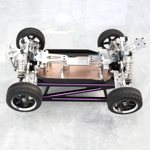 Aluminum Stand, Aluminum Repair Station, Car Model 1/8 1/10 Scale, Repair Work, for Trucks, Cars, Purple - color: Purple