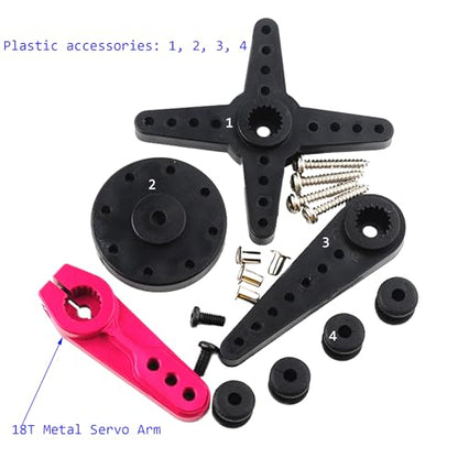 150KG DS51150 Digital Servo Full Metal Gear RC Servo 180 Degree Waterproof IP67 12V with 18T Servo Arm for Baja Car 1/5 RC Car - size: 180 Degree