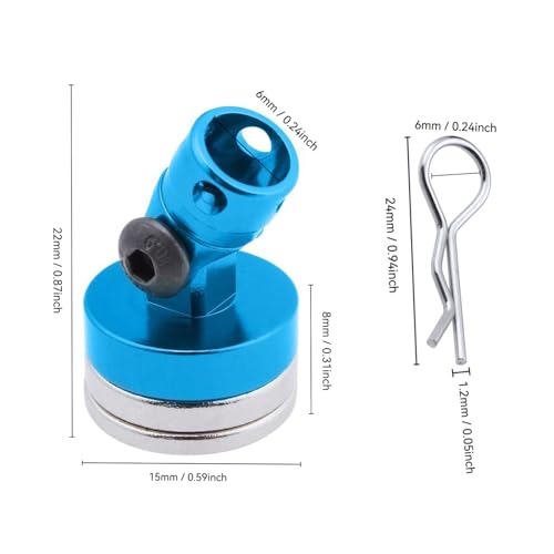 Hobbypark Alloy Magnetic Stealth Invisible Body Post Mount Shell for Drift RC Touring Car (Pack of 4)
