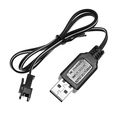 SM-2P USB Power Charger Cable RLECS 3.7V 5000mA Output NiCd NiMH Battery Pack USB Charging Cable with SM 2P Plug for RC Excavator RC Cars