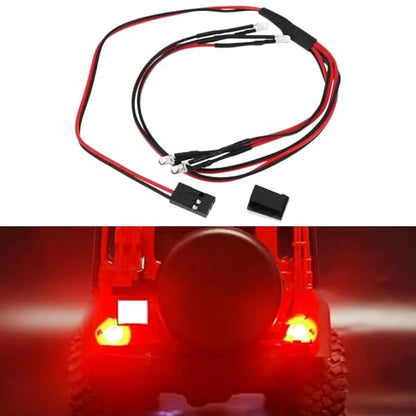 SING F LTD LED Headlights and Taillights Kit Compatible with TRX4M 1/18 RC Crawler Car White Front Red Rear Lights