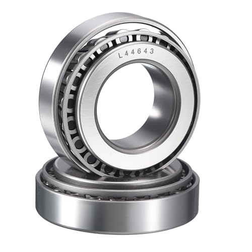 2 Pack L44643/10 Tapered Roller Bearing Cone and Cup Set | 1" Bore 1.98" OD 0.5598" Cup Width, Chrome Steel Taper Bearings Set, ABEC-3 - size: L44643/L44610