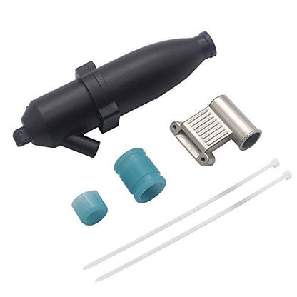 Exhaust Pipe Tubing,Silicone Exhaust Extension Tube & Plastic RC Exhaust Pipe 129mm 02026