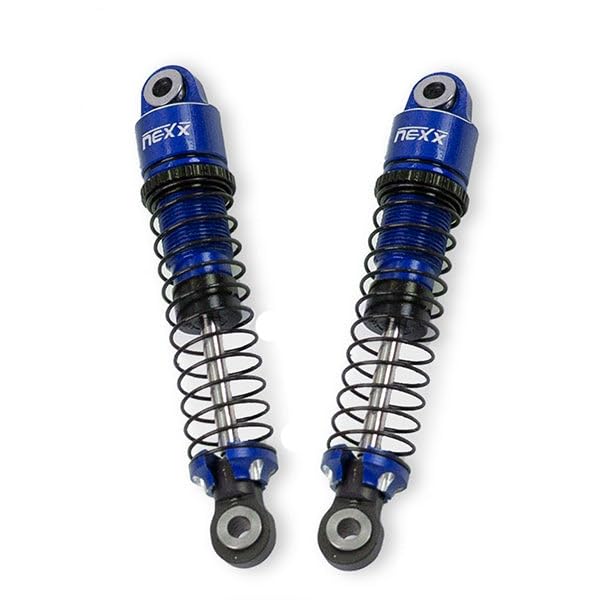 Nexx Racing Oil Shocks (4pcs) for 1/18 RC Crawler Ascent18 - Remote Control Car, RC Crawler Redcat 1/18 4WD Nexx Racing Upgrade Parts (HELIDIRECT) (Blue - 53mm) - color: Blue - 53mm