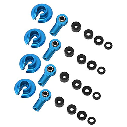 CNC Precision Machined Link Rod End Ball Joint Set for 1/10 ECX 2WD RC Car, Durable Accessories (Blue ECX1038B)