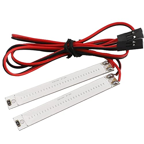 2PCS HIRCQOO 1/10 RC Car LED Chassis Lights Compatible with Traxxas TRX-4 TRX-6 Axial SCX10 II 90046 RC4WD D90 D110 1/10 RC Crawler Car Truck (Blue,60x8mm) - color: Blue,60x8mm