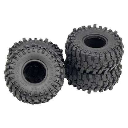 DJX 4PCS 1.9 Inch 120mm Tall Tires Super Soft Sticky Rubber Tires with Foam Instert for Axial SCX10 I II III D90 D110 TRX4 Redcat Etc 1/10 RC Crawler Car