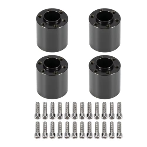 Brass Weights 6mm 9mm 12mm 15mm 22mm Wheel Hex Hub Widen Adapter for 1/10 RC Crawler 1.9 2.2 Wheels Rims SCX10 TRX4 Black (22mm) - size: 22mm