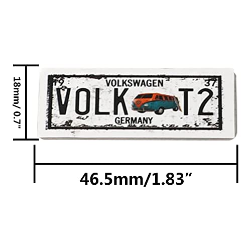 4PCS HIRCQOO Metal RC Car License Plate Kit Decorations Accessories Compatible with Traxxas TRX-4 Tamiya CC01 Axial SCX10 D90 1/10 RC Crawler Car (VIP769+VOLKT2) - style: VIP769+VOLKT2