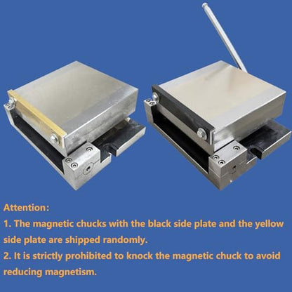 6x6 Inch Magnetic Sine Plate Rectangular Magnetic Chuck Fine Pole Permanent Magnet Sucker with 0-45 Degree Dip Angle for Grinding Milling Machine Lathe