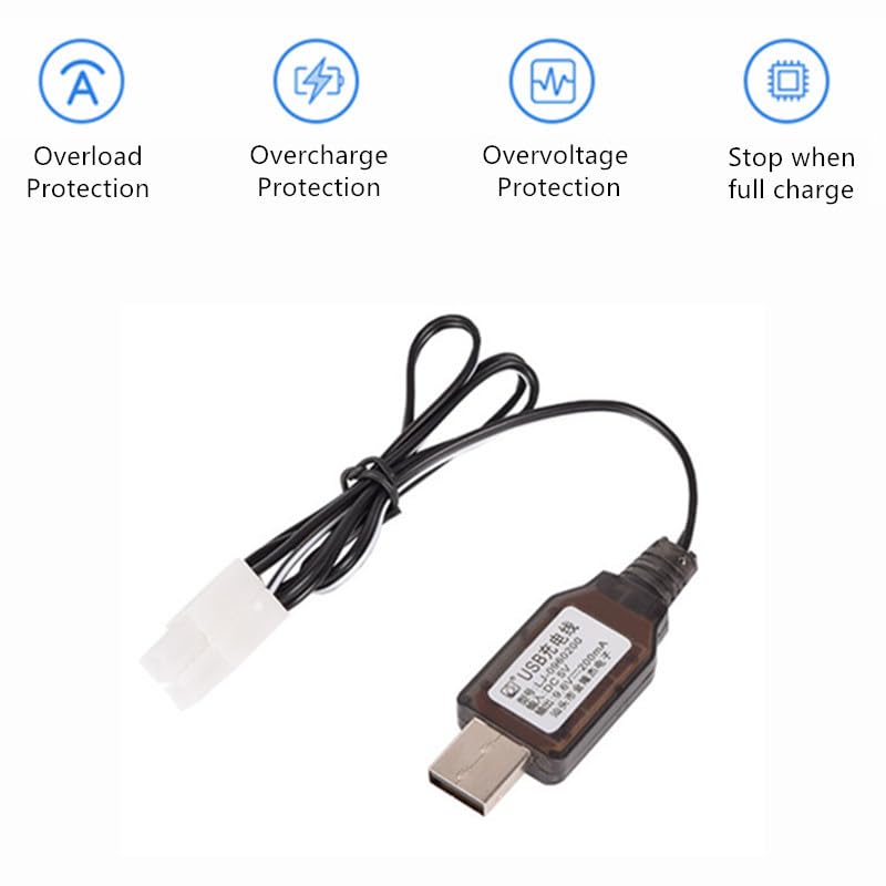 9.6V 1800mAh NiCd Rechargeable Battery with KET-2P Fit for Nerf terrascout Robot 1984 New Bright D-10 Bulldozer Tyco Scorcher 9420 RC Toy Car Truck with USB Charger