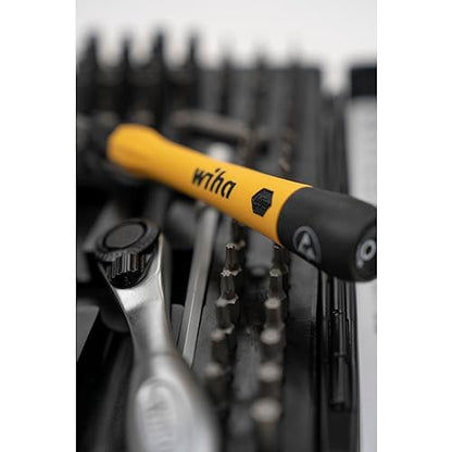Wiha 75965 65 Piece System 4 ESD Safe Ratchet and MicroBits Set | Master Technician