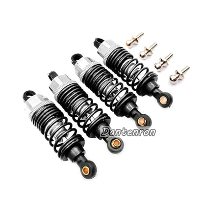4Pack RC Car 102004 Adjustable Shock Absorber Damper Upgrade Parts Replacement Accessory 68mm For 1/10 RC On Road Drift Rally Car HSP 94102 94122 HPI Losi Axial Tamiya Redcat (Silvery) - color: Silvery