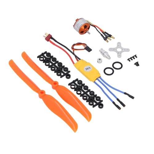 1400kv Brushless Motor with 30A ESC, 8060 Propeller and Screw Set for RC Airplane, Quadcopter
