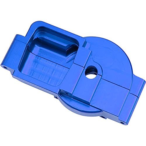 Aluminum Alloy Gearbox Housing Shell Motor Plate #7590 Compatible with Traxxas LaTrax Teton Desert Prerunner Rally SST 1/18 4WD RC Car (Blue) - color: Blue