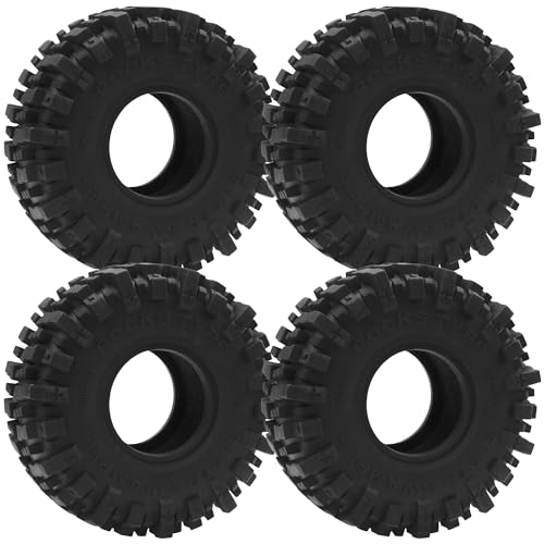 4Pcs Vgoohobby RC 1.9 Crawler Tires 4.64 Inch OD Rubber Tires 118 * 45mm Compatible with Traxxas TRX4 TRX6 Axial SCX10 Redcat Gen7 RC4WD 1/10 RC Crawler 1.9" Beadlock Wheel Rims